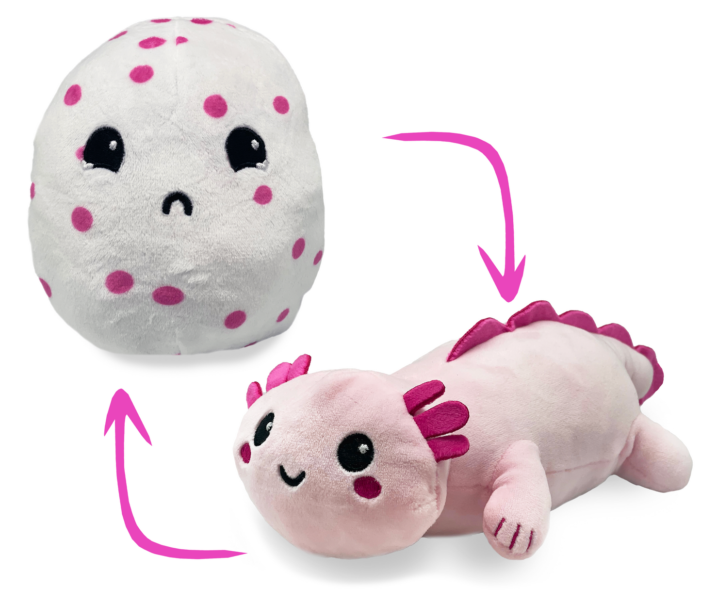Hatchkinz | Reversible Axolotl Plush 8"